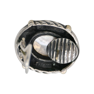 DAVID YURMAN | Two-Tone Oval Pearl Earrings