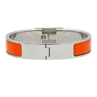 HERMES | Narrow Orange Clic Anneau Bracelet