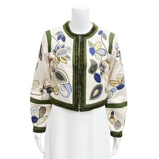 VERONICA BEARD | Benicia Embellished Silk Jacket
