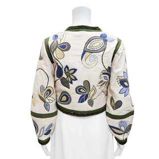 VERONICA BEARD | Benicia Embellished Silk Jacket