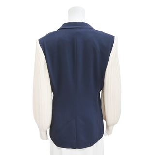 CINQ A SEPT | Navy Melina Knit Sleeve Blazer