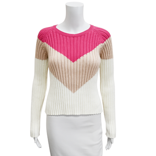 RED VALENTINO | Colorblock Ribbed Knit Sweater