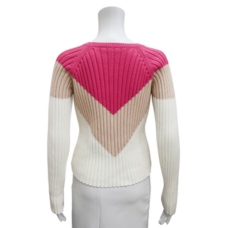 RED VALENTINO | Colorblock Ribbed Knit Sweater