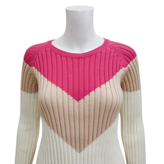 RED VALENTINO | Colorblock Ribbed Knit Sweater