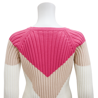 RED VALENTINO | Colorblock Ribbed Knit Sweater
