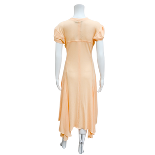 LOEWE | Light Orange Seamed Flare Midi Dress