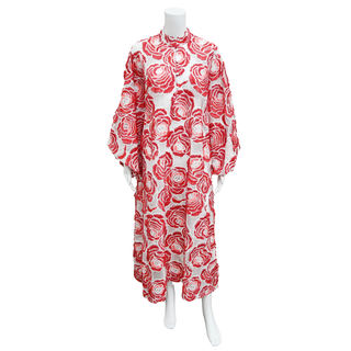 LA VIE STYLE HOUSE | Red Flower Kaftan Maxi Dress