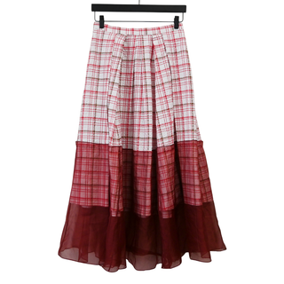 ROSIE ASSOULIN | I Sheer Right Through You Plaid Midi Skirt