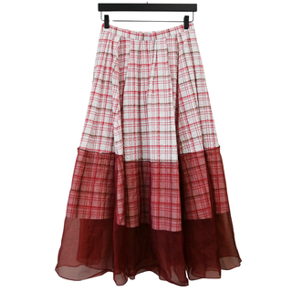 ROSIE ASSOULIN | I Sheer Right Through You Plaid Midi Skirt