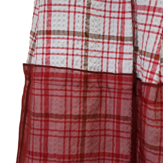 ROSIE ASSOULIN | I Sheer Right Through You Plaid Midi Skirt