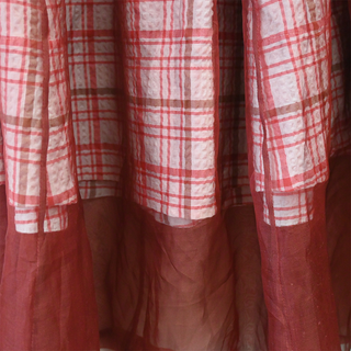 ROSIE ASSOULIN | I Sheer Right Through You Plaid Midi Skirt