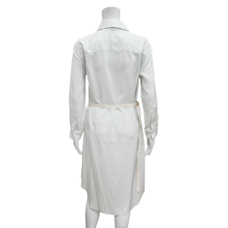 FENDI | Striped Lace Detail Shirt Dress