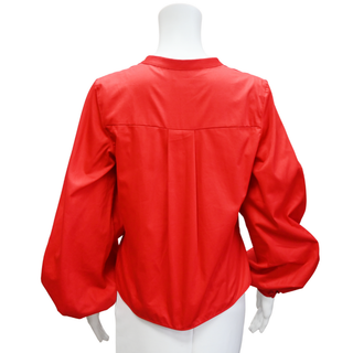 KHAITE | Suzanne Red Cotton Poplin Blouse