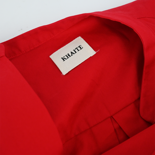 KHAITE | Suzanne Red Cotton Poplin Blouse