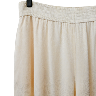 SALLY LAPOINTE | Ivory Snake Effect Wide Leg Pants