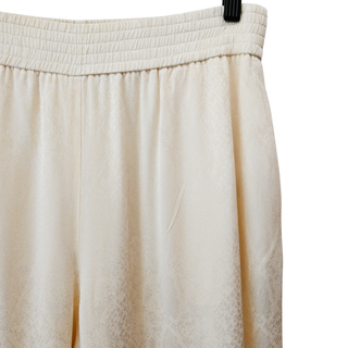 SALLY LAPOINTE | Ivory Snake Effect Wide Leg Pants