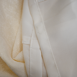 SALLY LAPOINTE | Ivory Snake Effect Wide Leg Pants
