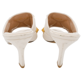 VALENTINO | Ivory Roman Stud Heeled Mules