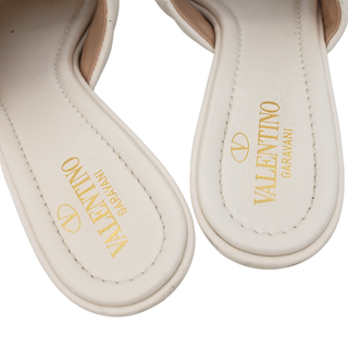 VALENTINO | Ivory Roman Stud Heeled Mules