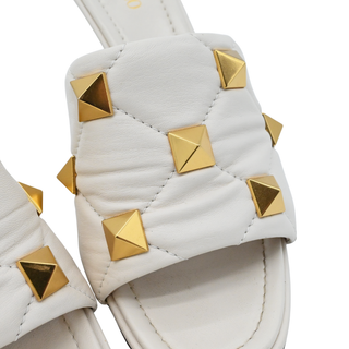 VALENTINO | Ivory Roman Stud Heeled Mules