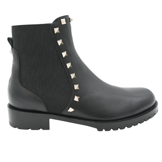 VALENTINO | Black Leather Rockstud Ankle Booties