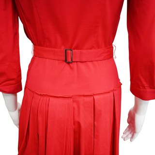 PRADA | Raspberry Cotton Blend Shirt Dress