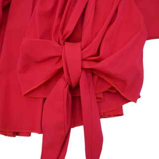 PRADA | Raspberry Cotton Blend Shirt Dress