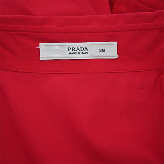 PRADA | Raspberry Cotton Blend Shirt Dress