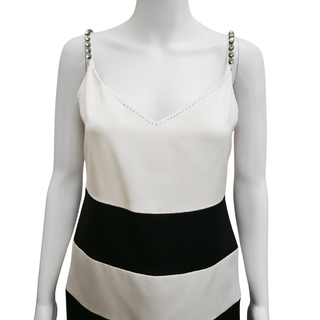 MARC JACOBS | Ivory & Black Striped Satin Dress