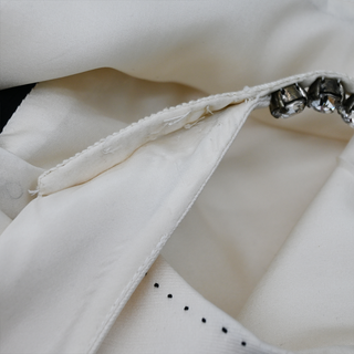 MARC JACOBS | Ivory & Black Striped Satin Dress