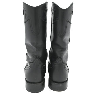 CHANEL | Black Leather CC Western Boots