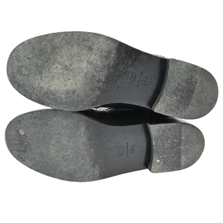 CHANEL | Black Leather CC Western Boots