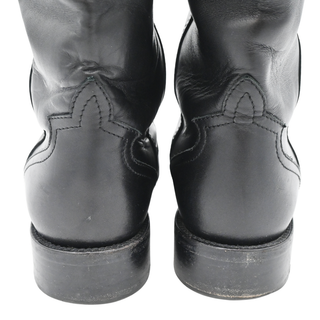 CHANEL | Black Leather CC Western Boots