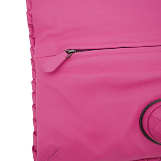 BOTTEGA VENETA | Pink Intrecciato Leather Clutch Bag