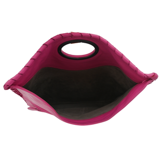 BOTTEGA VENETA | Pink Intrecciato Leather Clutch Bag