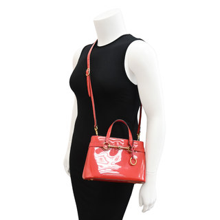 GUCCI | Bright Bit Red Patent Horsebit Satchel Bag