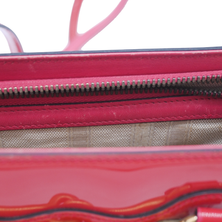 GUCCI | Bright Bit Red Patent Horsebit Satchel Bag