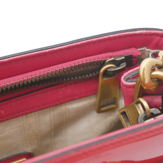 GUCCI | Bright Bit Red Patent Horsebit Satchel Bag