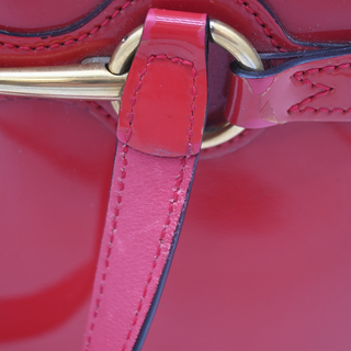 GUCCI | Bright Bit Red Patent Horsebit Satchel Bag