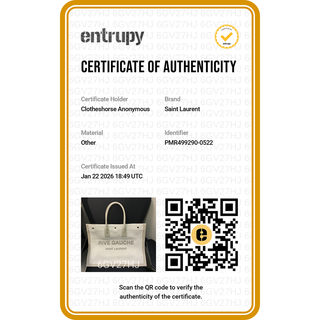 SAINT LAURENT | Beige Canvas Rive Gauche Tote Bag