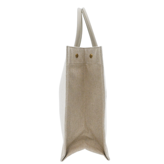 SAINT LAURENT | Beige Canvas Rive Gauche Tote Bag