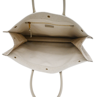 SAINT LAURENT | Beige Canvas Rive Gauche Tote Bag