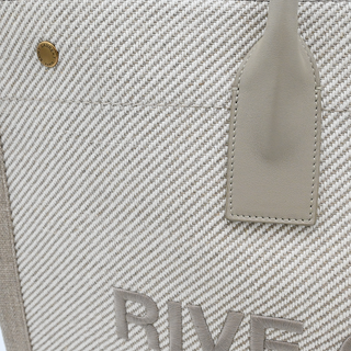 SAINT LAURENT | Beige Canvas Rive Gauche Tote Bag
