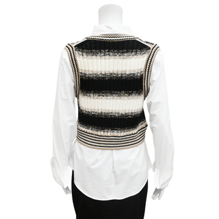 VERONICA BEARD | Spear Mixed-Media Sweater Vest Top