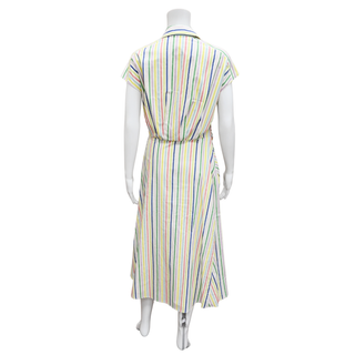 CAROLINA HERRERA | Striped Cotton Midi Shirt Dress
