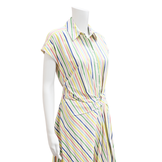 CAROLINA HERRERA | Striped Cotton Midi Shirt Dress