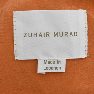 ZUHAIR MURAD | Dusty Orange Embellished Fringe Mini Dress