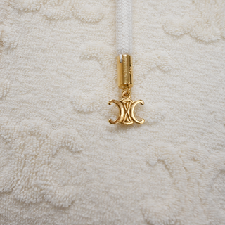 CELINE | Cream Triomphe Terrycloth Hoodie
