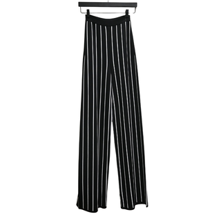 BALMAIN | Black & White Striped Knit Pants