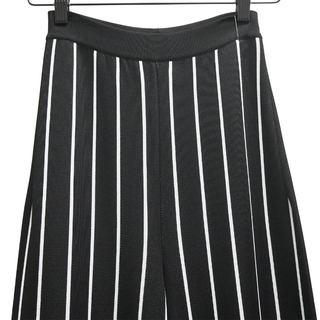 BALMAIN | Black & White Striped Knit Pants